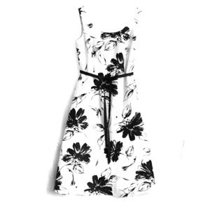 Coldwater Creek black and white flower Dress